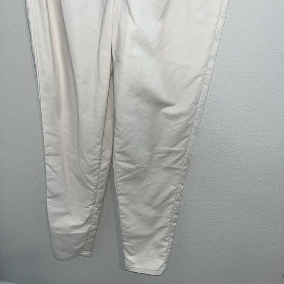 Anthropologie Eliza Utility Straight Leg Jumpsuit In Off White Size 0 - Picture 2 of 10